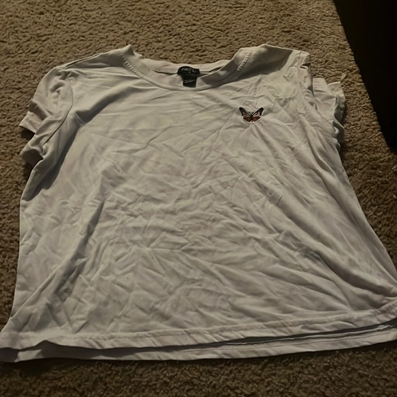 Rue 12 white butterfly shirt - Picture 1 of 2